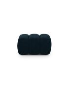 Pouf velours Kimi 1 Place pétrole profond - 75x55x40 cm