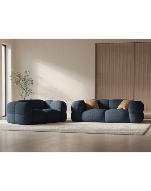 Loretto 2-Sitzer-Sofa, dunkelblau, 180 x 100 x 68 cm