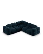 Loretto Velvet Ecksofa, symmetrisch, 4-Sitzer, 250 x 250 x 68 cm, Petrolblau