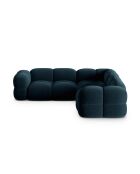Loretto Velvet Ecksofa, symmetrisch, 4-Sitzer, 250 x 250 x 68 cm, Petrolblau