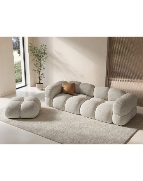 Pouf Loretto 1 Place beige - 90x90x40 cm