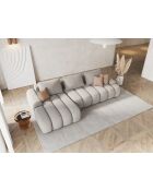 Canapé d'angle gauche convertible avec coffre Kimi 3 Places beige - 275x142x84 cm