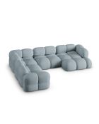 Loretto Panorama-Ecksofa mit offener linker Öffnung, 5-Sitzer, pastellblau — 345 x 250 x 68 cm