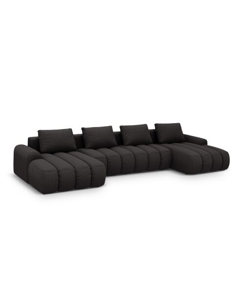 Wendbares Ecksofa mit umwandelbarem Kofferraum Kimi 5 Seater dunkelgrau - 352x142x84 cm