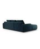 Kimi Ecksofa aus Samt, links, mit Kofferraum, Kimi, 3-Sitzer, tiefblau, 275 x 142 x 84 cm