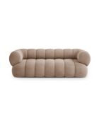 Canapé velours Koge 3 Places beige foncé - 210x95x70 cm