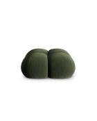 Pouf velours Loretto 1 Place vert - 90x90x40 cm