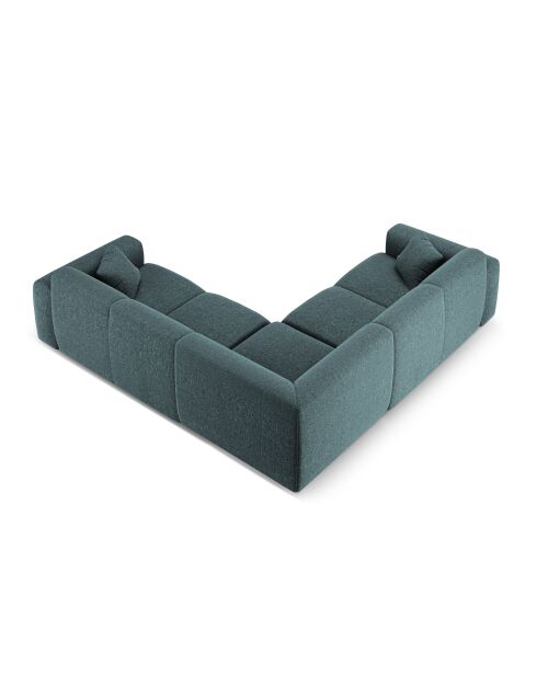 Theo Symmetrische hoekbank 5-zits petrol - 252x252x72 cm