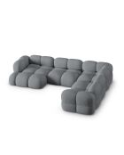 Divano angolare panoramico a 5 posti Loretto grigio aperto a destra - 345x250x68 cm