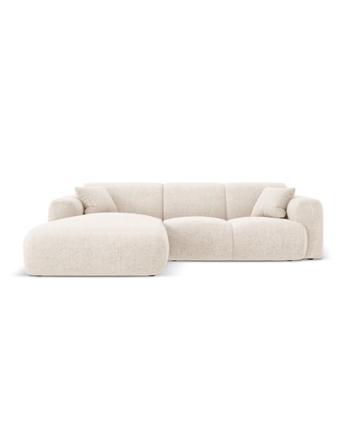 Theo 4-Sitzer-Ecksofa links hellbeige - 260x170x72 cm