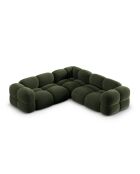 Loretto Velvet Ecksofa, symmetrisch, 4-Sitzer, Grün — 250 x 250 x 68 cm