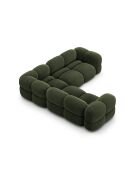 Loretto Velvet Ecksofa, symmetrisch, 4-Sitzer, Grün — 250 x 250 x 68 cm