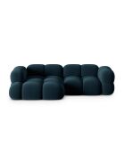 Loretto Velvet Ecksofa links, 3-Sitzer, 250 x 147 x 68 cm, tiefblau