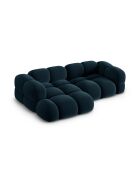 Loretto Velvet Ecksofa links, 3-Sitzer, 250 x 147 x 68 cm, tiefblau