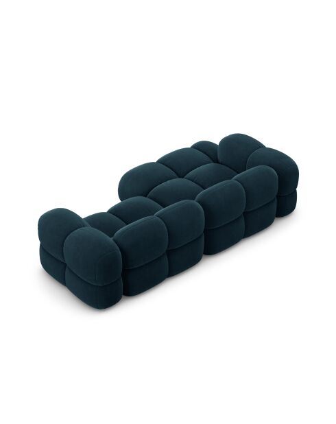 Loretto Velvet Ecksofa links, 3-Sitzer, 250 x 147 x 68 cm, tiefblau