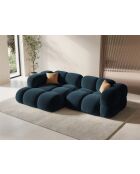 Loretto Velvet Ecksofa links, 3-Sitzer, 250 x 147 x 68 cm, tiefblau