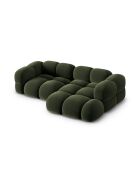 Loretto Velvet Ecksofa für 3 Sitzer, grün, 250 x 147 x 68 cm