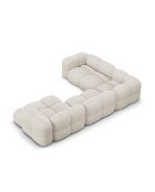 Canapé D'Angle Panoramique gauche Ouvert Loretto 5 Places beige - 345x250x68 cm