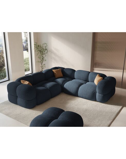 Loretto Symmetrisches Ecksofa 4 Sitzer Dunkelblau - 250x250x68 cm