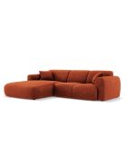 Sofá Theo de esquina izquierda de 4 plazas, terracota, 260 x 170 x 72 cm
