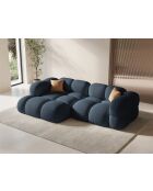Loretto 3-Sitzer-Ecksofa, dunkelblau, links, 250 x 147 x 68 cm