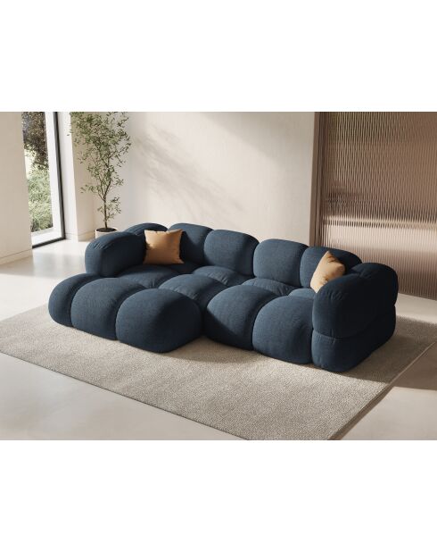 Loretto 3-Sitzer-Ecksofa, dunkelblau, links, 250 x 147 x 68 cm