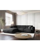 Canapé D'Angle gauche Theo 4 Places noir - 260x170x72 cm