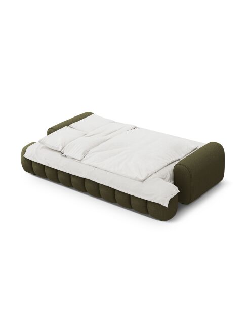 Canapé convertible avec coffre Kimi 4 Places vert - 250x100x84 cm