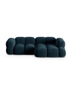 Loretto Velvet Ecksofa, 3-Sitzer, 250 x 147 x 68 cm, Dunkelblau