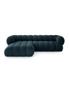 Koge Velvet Ecksofa für 5 Sitzer, links, 270 x 165 x 70 cm, Petrolblau