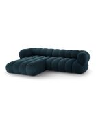 Koge Velvet Ecksofa für 5 Sitzer, links, 270 x 165 x 70 cm, Petrolblau