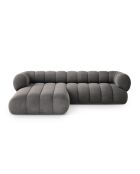 Koge Ecksofa für 5 Personen, aus grauem Samt, links, 270 x 165 x 70 cm