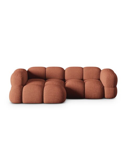 Loretto Ecksofa für 3 Personen, links, 250 x 147 x 68 cm, Korallenrot