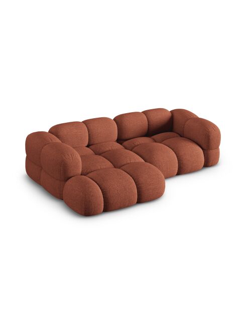 Loretto Ecksofa für 3 Personen, links, 250 x 147 x 68 cm, Korallenrot