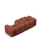 Loretto 3-zitsbank in koraalkleur, links, 250x147x68 cm