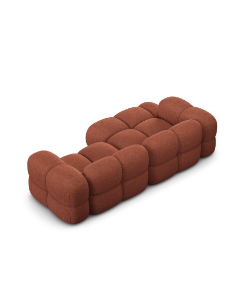 Loretto Ecksofa für 3 Personen, links, 250 x 147 x 68 cm, Korallenrot