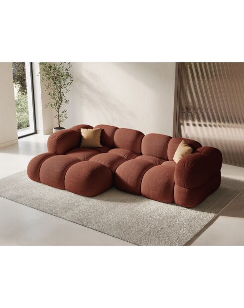 Loretto Ecksofa für 3 Personen, links, 250 x 147 x 68 cm, Korallenrot