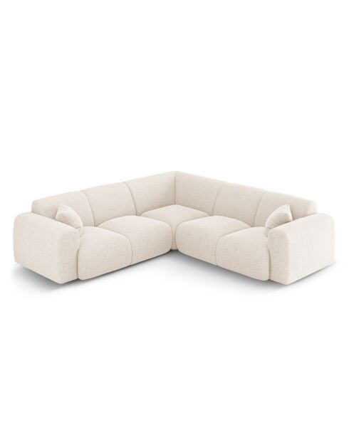 Divano angolare Theo Symmetric 5 posti beige chiaro - 252x252x72 cm