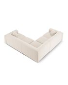 Divano angolare Theo Symmetric 5 posti beige chiaro - 252x252x72 cm