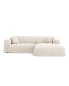 Divano angolare destro Theo 4 posti beige chiaro - 235x170x72 cm