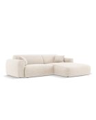 Divano angolare destro Theo 4 posti beige chiaro - 235x170x72 cm