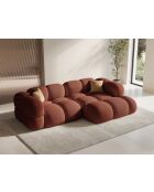 Loretto Ecksofa für 3 Personen, Korallenrot, rechts, 250 x 147 x 68 cm