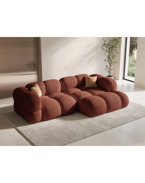 Loretto Ecksofa für 3 Personen, Korallenrot, rechts, 250 x 147 x 68 cm