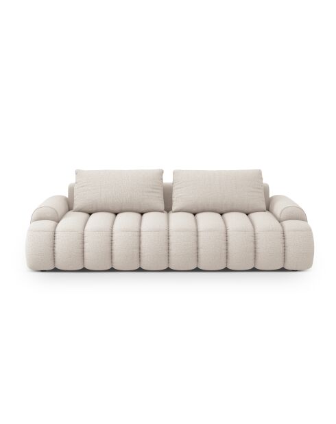 Canapé convertible Avec Coffre De Rangement Kimi 4 Places beige - 250x100x84 cm