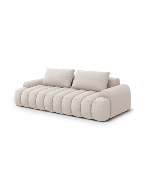 Canapé convertible Avec Coffre De Rangement Kimi 4 Places beige - 250x100x84 cm