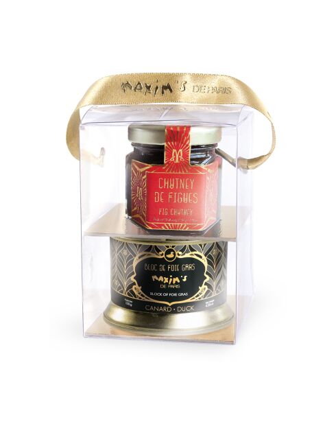 Coffret Bloc Foie Gras de Canard & Chutney de Figues 130 gr
