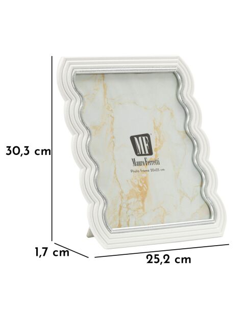 Cadre photo Curty blanc - 25,2x1,7x30,3 cm