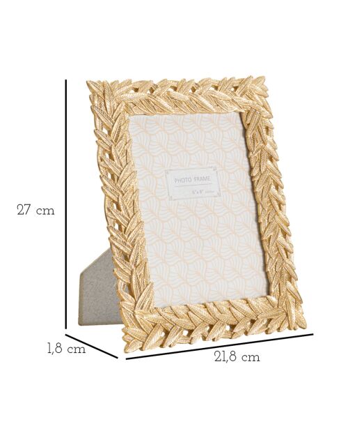 Cadre Photo Solis doré - 21,8x1,8x27 cm