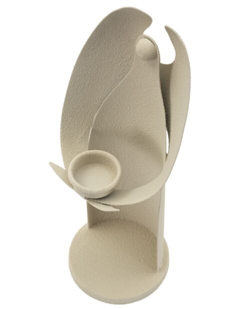 Portavelas Dune Angel crema - 12,5x10x30 cm