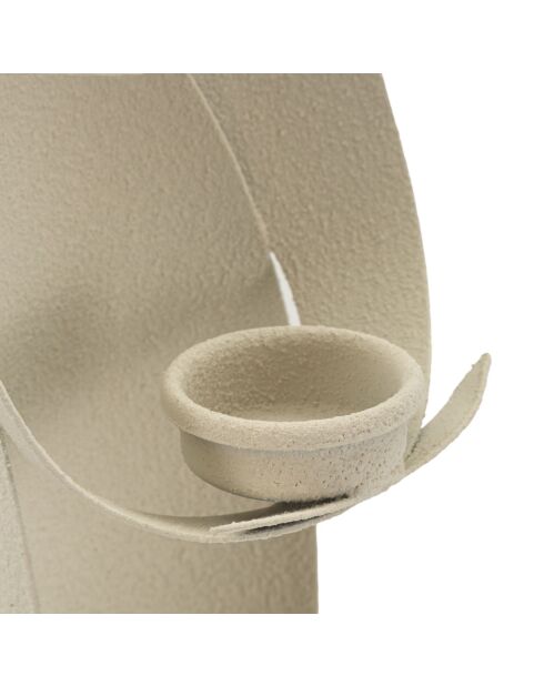 Portavelas Dune Angel crema - 12,5x10x30 cm